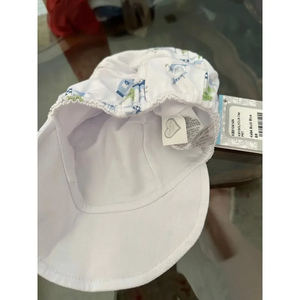 Kissy Kissy Golf Club Cap Multi Blue Soft Pima Cotton Golf Buggy Graphic Classic